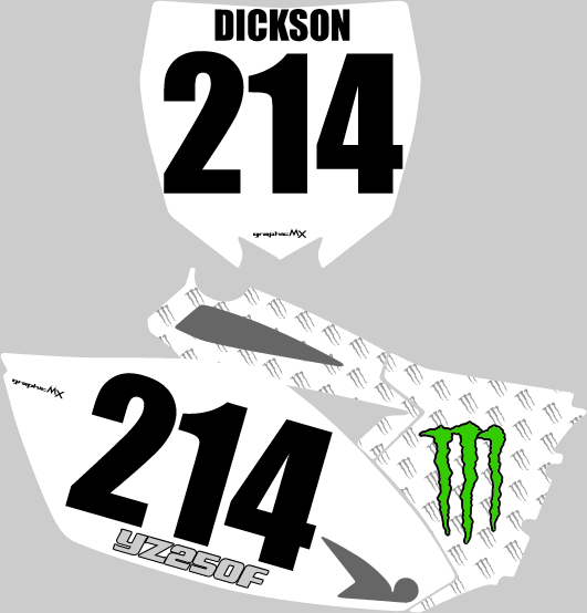 Factory Efx XT600 Swingarm Airbox Number Plate Fender Decals Stickers - XT 600 Graphics Kit