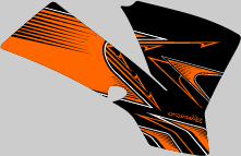 thumbnail image 2 of Custom Graphics Kit For KTM 50SX (2002–2008) – MINI ADVENTURE PRO SR JR, Razor-Orange, Free Custom Name 2 of 5