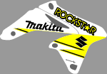 Suzuki RMZ Rockstar Makita shroud graphics