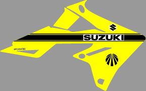 Suzuki RMZ Throwback shroud graphics